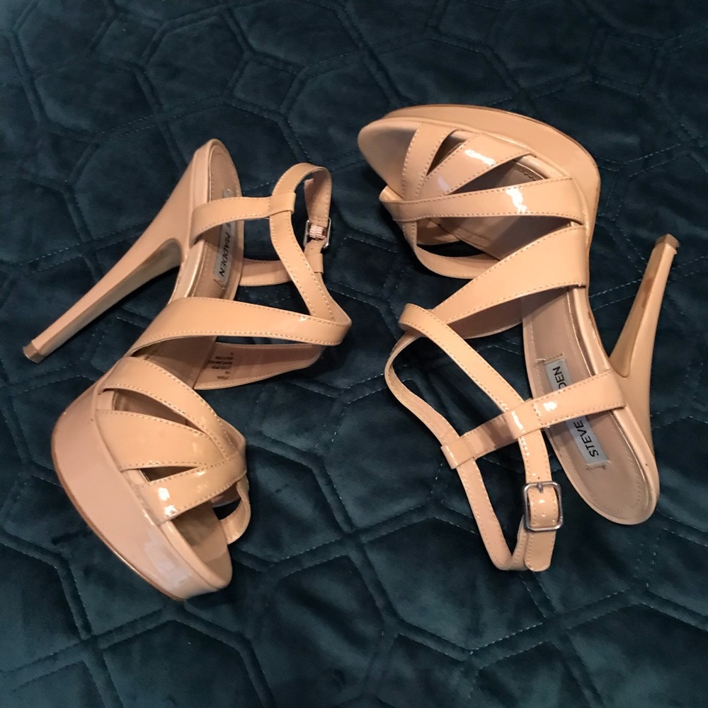 Steve Madden Nude Strappy Heels